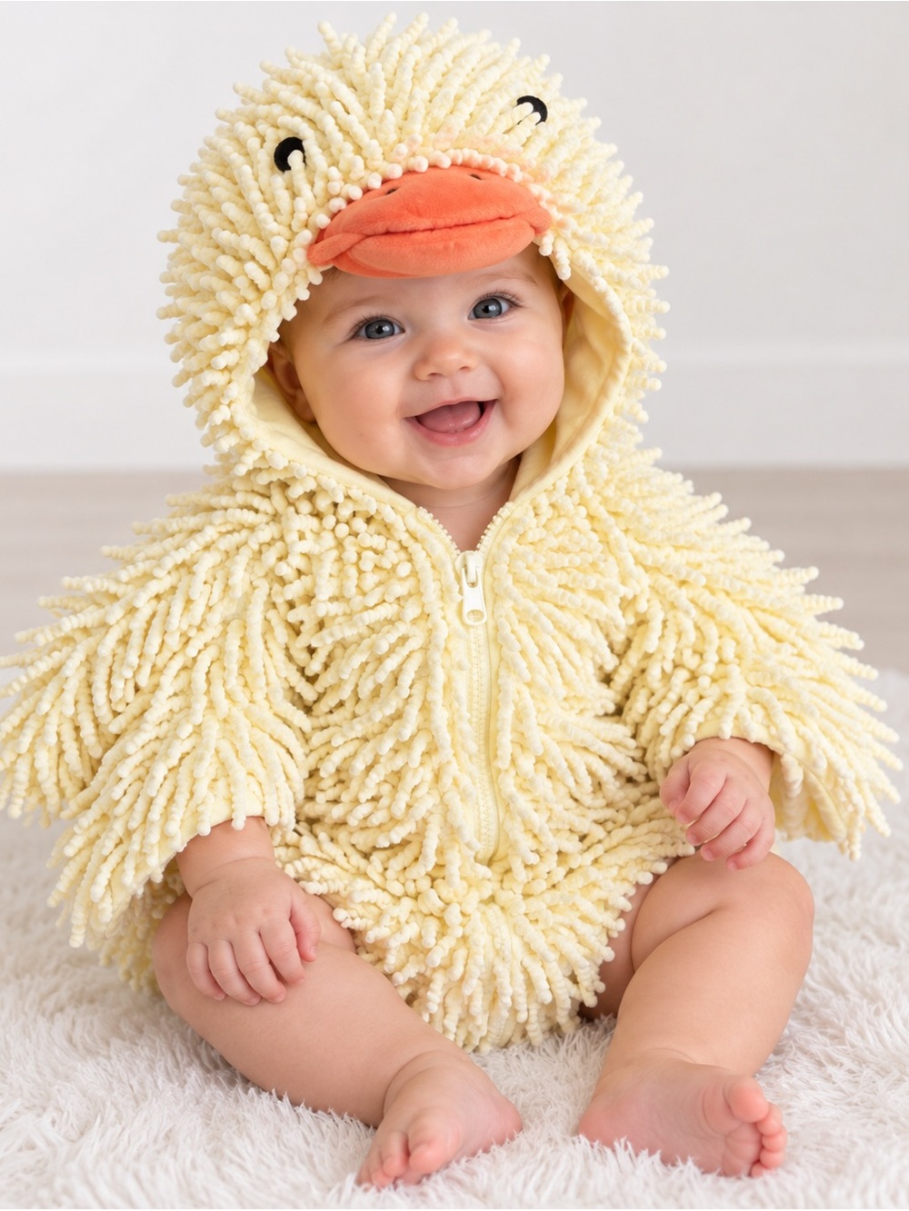 Baby Duck Costume 3–6 Months Yellow Plush Hooded Halloween Outfit